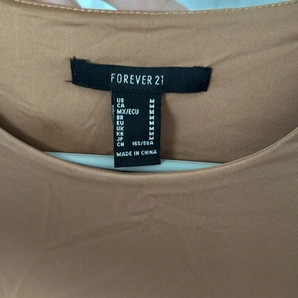 Brown Short Sleeve Bodycon Dress - Picture 3 of 3